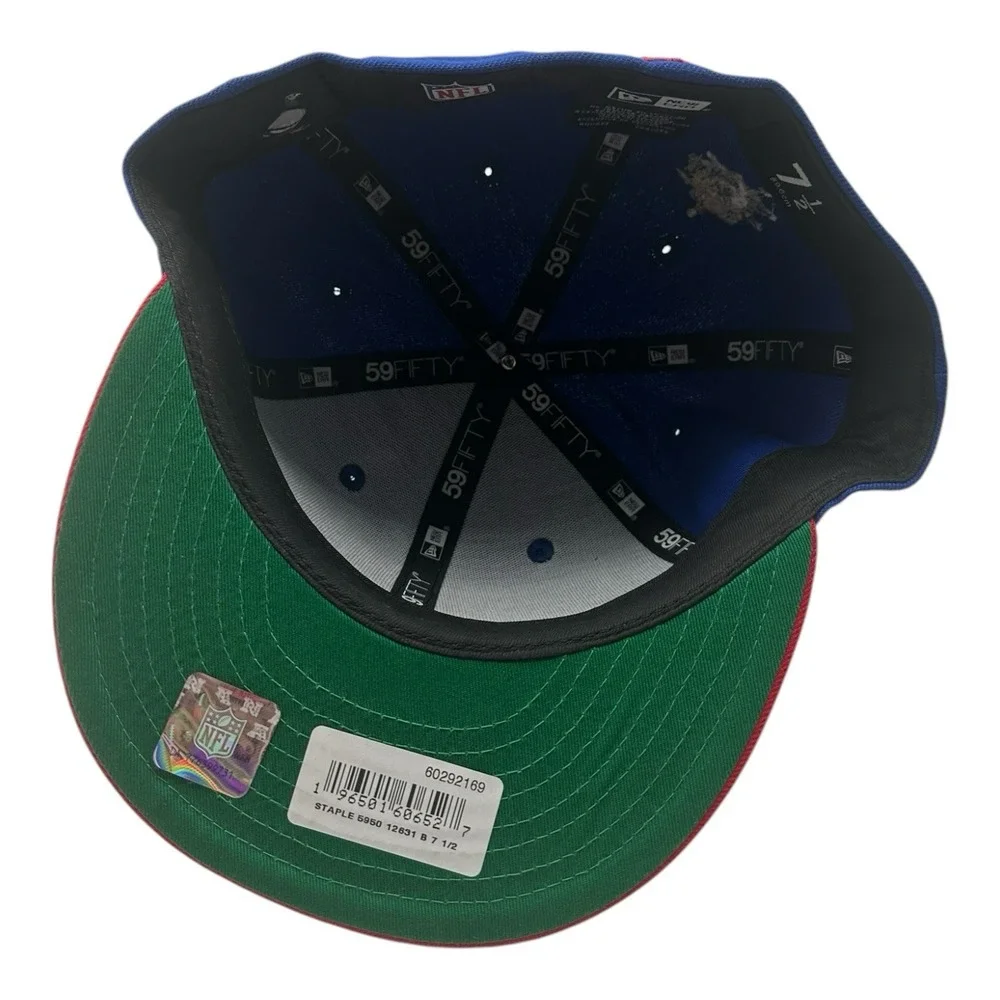 New Era x Staple Buffalo Bills 59FIFTY Hat Cap‎ 7 1/2 Fitted NFL Football Blue